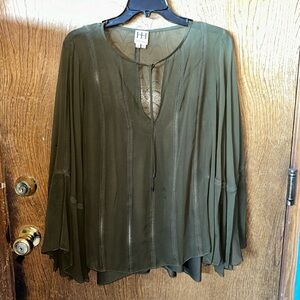 Haute Hippie Olive Green Blouse